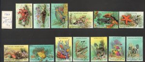 1987 Barbuda - Yvert et Tellier no. 893-905 - Ordinary Series - Marine Fauna - 1