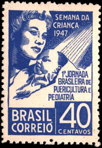 Brazil #677, Complete Set, 1947, Children, Never Hinged