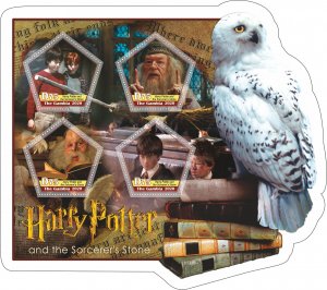 Stamps.Art. Cinema. Harry Potter 2020 year 1+1 sheets perforated Gambia