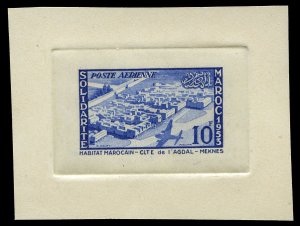 French Colonies, French Morocco #C47P, 1954 Franco-Moroccan Solidarity, 10f t...