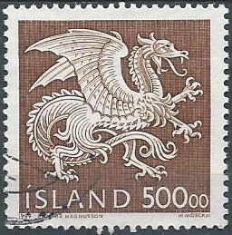 Iceland 677 (used) 500k guardian spirits: dragon (1989)