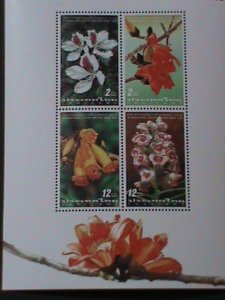 THAILAND-SC#1902-5-INTEL. LETTER WRITING WEEK-COLORFUL LOVELY FLOWERS SHEET