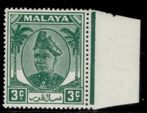 MALAYSIA - Selangor GVI SG92, 3c green, NH MINT. 