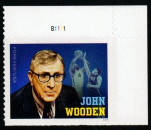 SC# 5833 - 68c - John Wooden, UCLA coach - MNH - Plate # Single - UR B1111