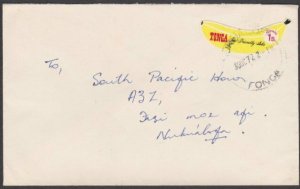 TONGA 1972 local cover ex NUKU'ALOFA - 1s banana self ahdesive..............T259