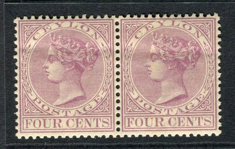 CEYLON; 1893 classic QV issue Mint MNH Pair of 4. value