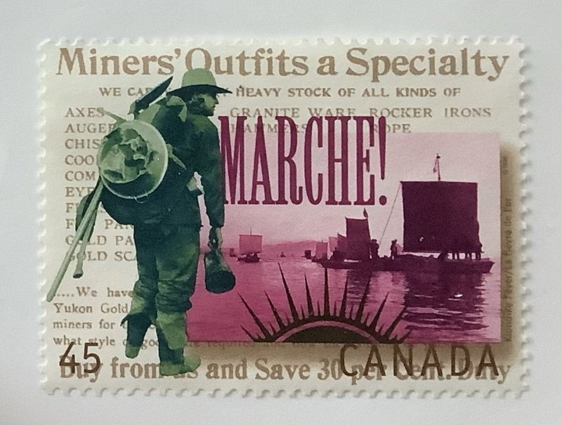 Canada  1996  Scott 1606b used - 45c, Miners' outfit a specialty, Marche!