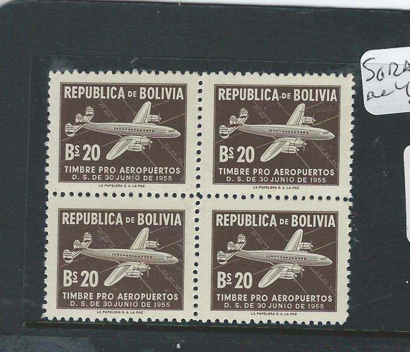 BOLIVIA (P2701B) SC RA 26 BL OF 4,  3 MNH