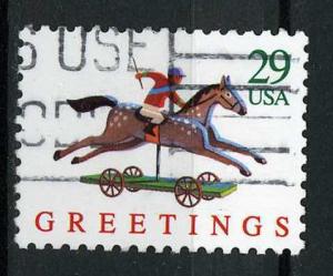 USA 1992 - Scott 2711 used - 29c, Christmas, Horse 