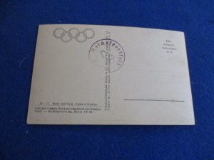 WWII ERA GERMANY PROPAGANDA POST CARD W/SPECIAL PM,OLYMPIC STADIUM