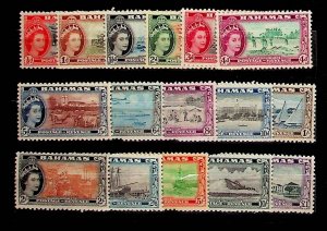 BAHAMAS Sc 158-73 NH ISSUE OF 1954 - LOCAL PLACES - LOT1 - (JA25)