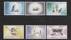 ST. VINCENT #587-592 1979 CHRISTMAS MINT VF NH O.G