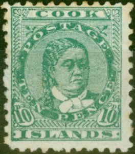 Cook Islands 1902 10d Green SG35 Fine MM