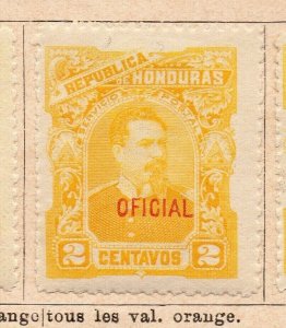 Honduras 1891 Early Issue Fine Mint Hinged 2r. Official Optd NW-238146