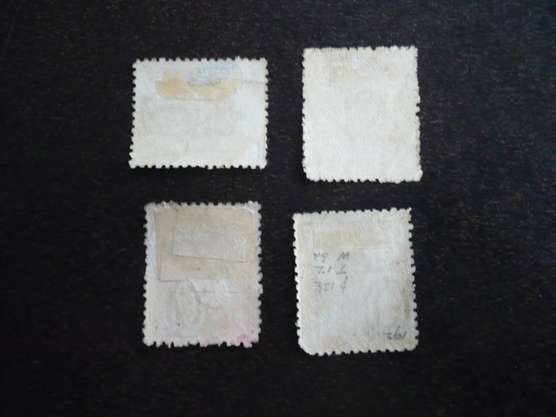 Stamps - Queensland - Scott# 89,90,92,93 - Used Part Set of 4 Stamps