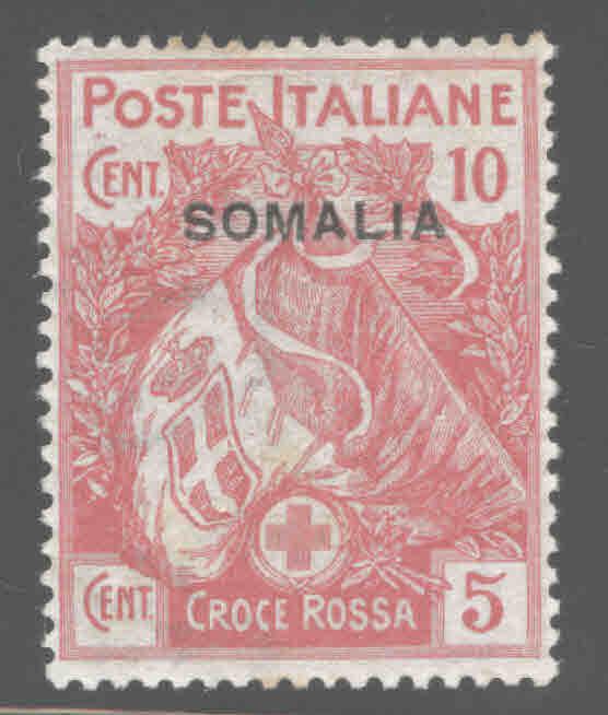 Italian Somalia Scott B1 MH* 1916 red cross semi-postal stamp CV$16