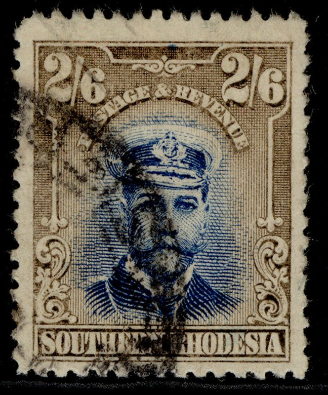 SOUTHERN RHODESIA GV SG13, 2s 6d blue & sepia, USED. Cat £65.