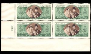 MOMEN: EGYPT SC #224 1938 CONTROL BLOCK MINT OG NH LOTT #65699