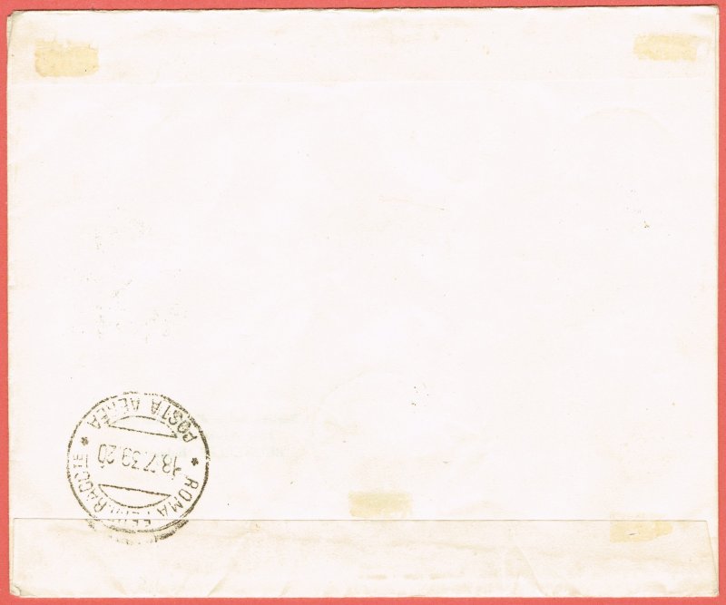 [sto621] Vatican 1939 Brussels-Rome roundtrip REGISTERED COVER