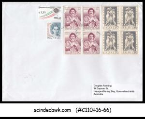 ITALY - 1973 ENVELOPE TO AUSTRALIA WITH 10-STAMPS