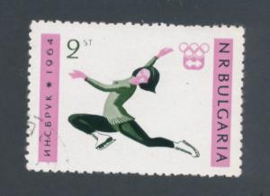 Bulgaria 1964  Scott 1312 CTO - 2s, Innsbruck Olympic games, figure skating