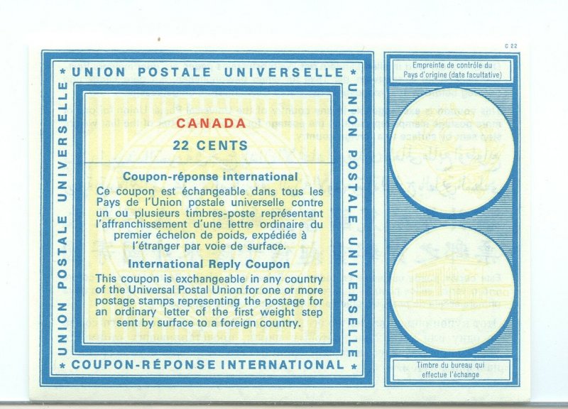 CANADA IRC - Vienna type XX 22 CENTS International Reply Coupon Reponse