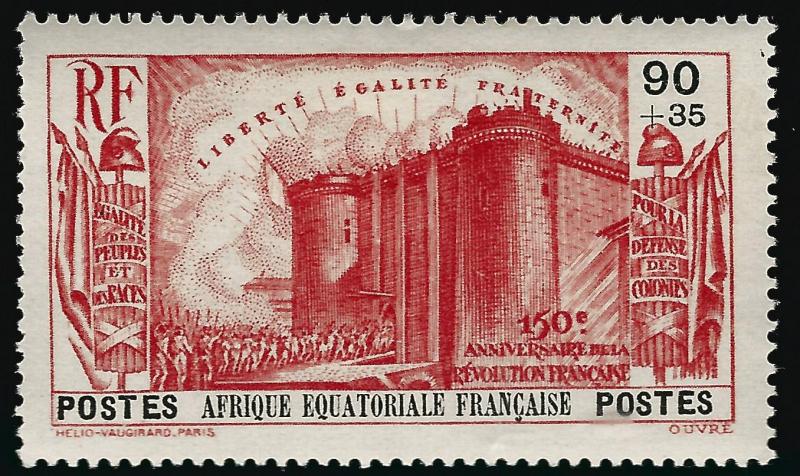 French Equatorial Defense of Colonies B6 VF hr $16...Make me an Offer!