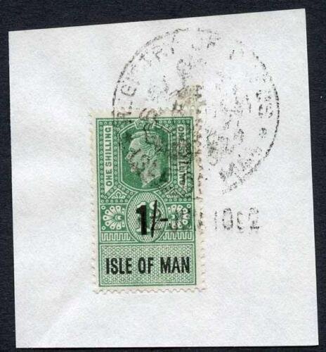 Isle of Man KGVI 1/- Key Plate Type Revenue CDS on Piece 