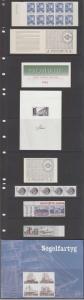 SWEDEN 1960-80 ECLECTIC GROUP OF BOOKLET PANE, TEST BOOK, COIL, SOUVENIR SHEET+ 