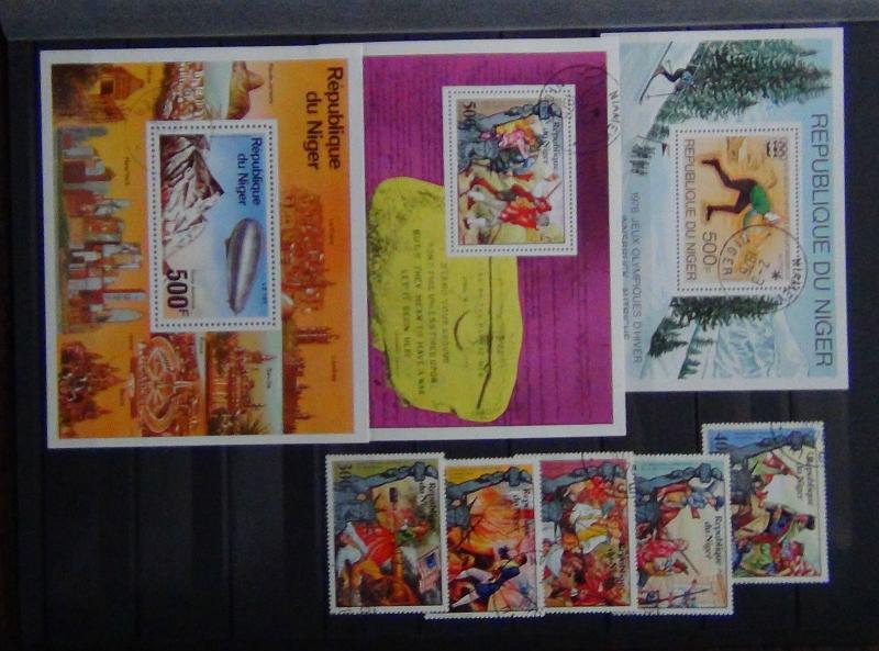 Niger 1976 Winter Olympics M/S American Revolution set & M/S Zeppelin M/S FU