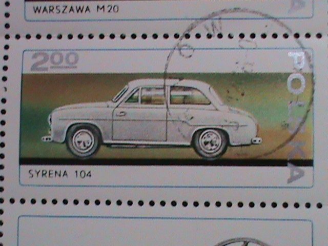 POLAND-1976-SC# 2180-3- 25TH ANNIV: ZERAN AUTOMOBILE FACTORY, WARSAW, CTO-SHEET