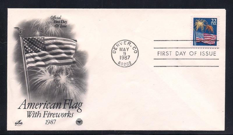 US FDC Sc.# 2276 Flag with Fireworks K230