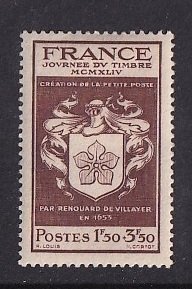 France   #B190     MH  1944   Coat of Arms  stamp day