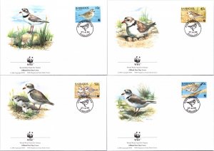 Barbados, Worldwide First Day Cover, Birds, World Life Fund