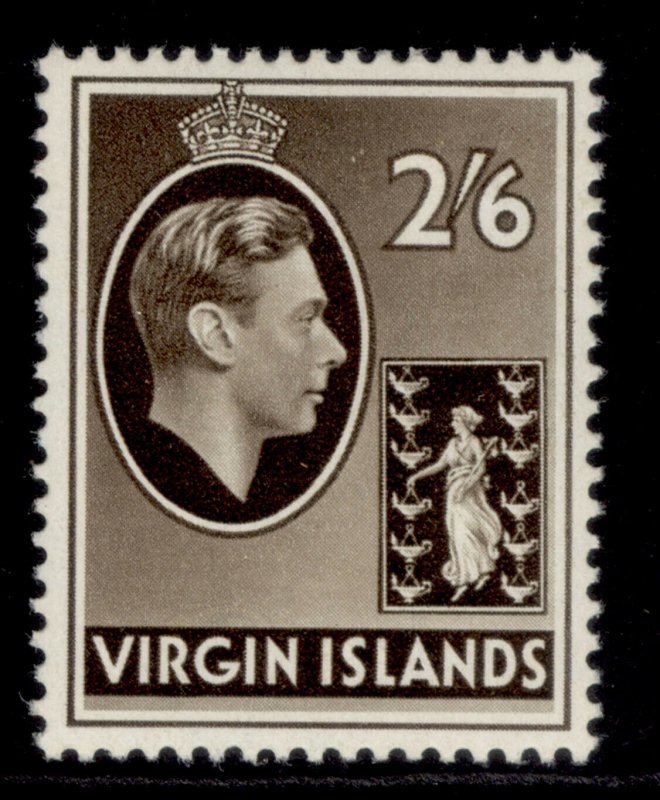 BRITISH VIRGIN ISLANDS GVI SG118a, 2s 6d sepia, M MINT. Cat £17. 