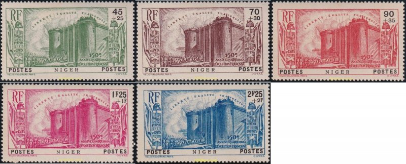 760823 MNH NIGER 1939 150 ANIVERSARIO DE LA REVOLUCION