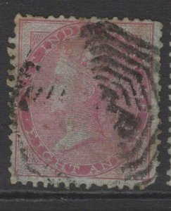 INDIA SG36 1855 8a CARMINE USED 