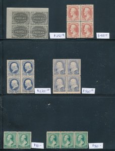 UNITED STATES – PREMIUM 19th CENTURY BLOCKS! – 423999