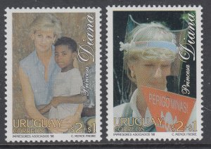Uruguay B10-B11 Princess Diana MNH VF