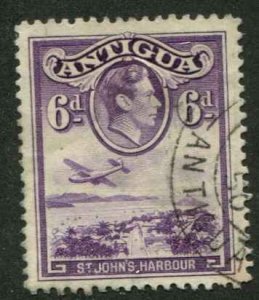 Antigua SC# 90 KGVI St. John's  Harbour 6d used