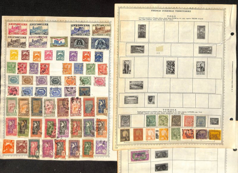 Tunisia Stamp Collection on 40 Minkus Pages, 1888-1991 French (BI)