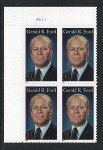 SCOTT  4199  FORD  41¢  PLATE BLOCK  MNH  SHERWOOD STAMP