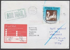 TONGA 2005 cover to UK -  Returned to Sender................................Q472