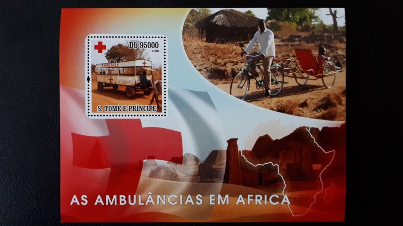 Ambulance (Africa) - Sao Tome and Principe 2008. - Complete SS + Bl ** MNH