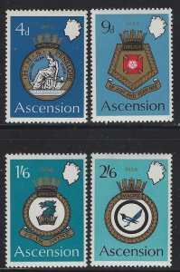 Ascension 1970 Naval Coat of Arms set Sc# 134-37 NH