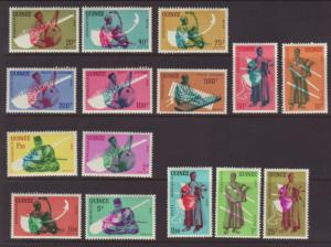 Guinea 238-247,C32-C34 Musical Instruments MNH VF