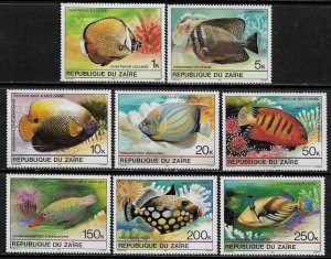 Zaire #974-81 MNH Set - Tropical Fish