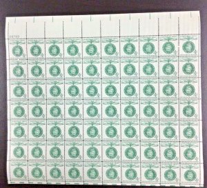 1168 Giuseppe Garibaldi Champion of Liberty MNH  4 c Sheet of 70  FV $2.80 1960