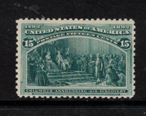 USA #238 Mint Fine Never Hinged