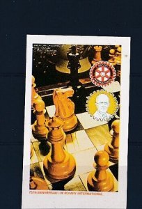 D160319 Chess Rotary International S/S MNH Proof Staffa Imperforate